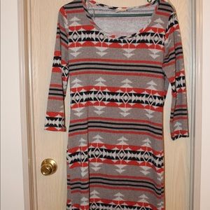 Jella couture Aztec print sweater dress